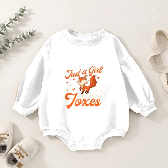 Just A Girl Who Loves Foxes - Fox Lover Zookeeper Baby Romper Sweatshirts
