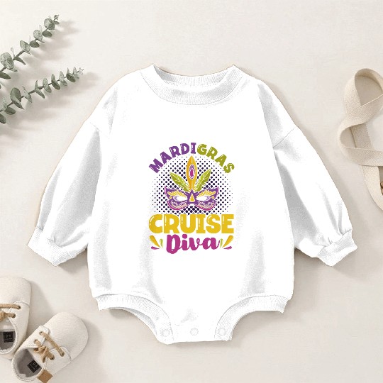 Mardi Gras Cruise Mardi Gras Street Festival Mardi Baby Romper Sweatshirts