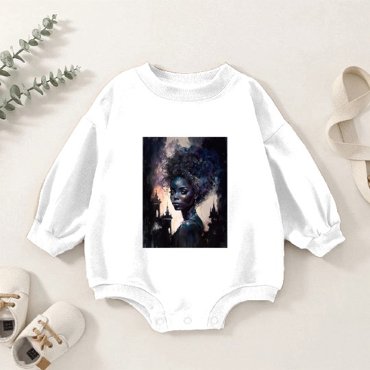 Black Nature Goddess - African American, Woodland Baby Romper Sweatshirts