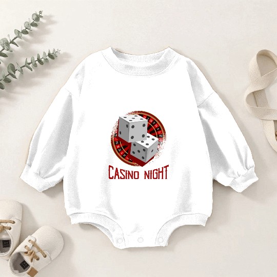 Poker Gambling Gambling Dice Money Baby Romper Sweatshirts