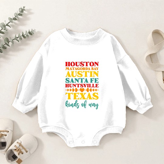 Houston Matagorda Bay Austin Santa Fe Huntsville Baby Romper Sweatshirts