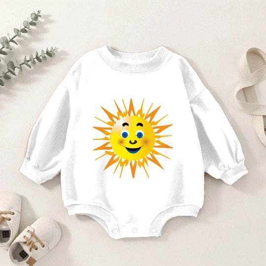 the smiling sun Baby Romper Sweatshirts