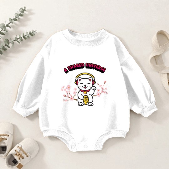 A Shared Universe Lucky Cat Baby Romper Sweatshirts