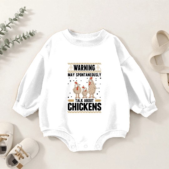 Warning Chickens Farmer Chicken Baby Romper Sweatshirts