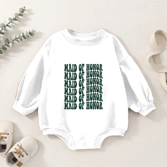 Bachelorette Party Maid Of Honor Emerald Green Baby Romper Sweatshirts