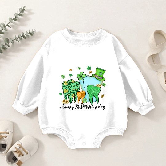 Happy Nurse Patricks Day Baby Romper Sweatshirts