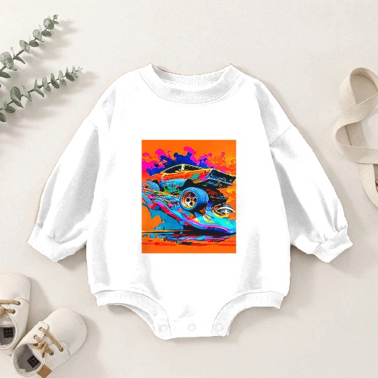 Car Muscle Car Vintage Retro muscle car Baby Romper Sweatshirts