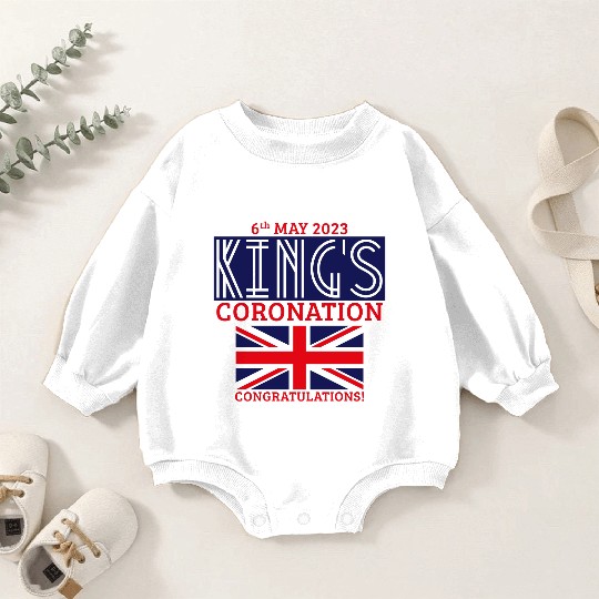King’s Coronation, 6th May 2023 Congratulations, N Baby Romper Sweatshirts