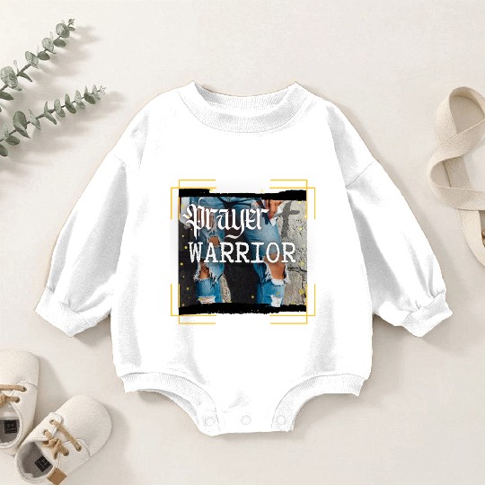 Prayer Warrior - Ripped Jeans Baby Romper Sweatshirts