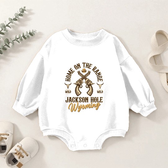 Jackson Hole Wyoming wild west town Baby Romper Sweatshirts