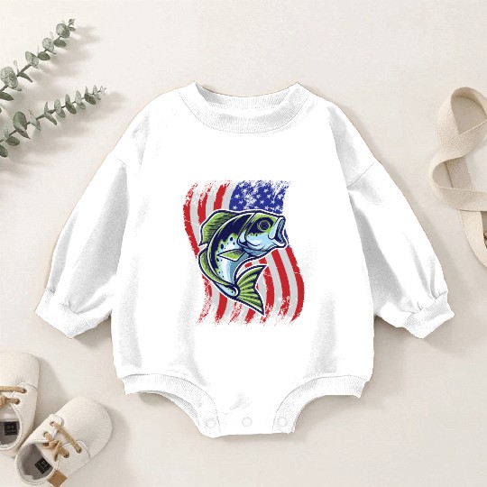 US Bass Fish Baby Romper Sweatshirts