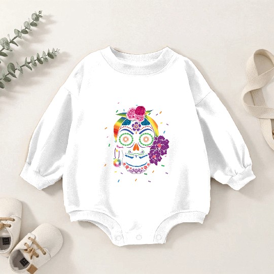 Gay Dia De Los Muertos LGBTQ LGBT Pride Month Baby Romper Sweatshirts