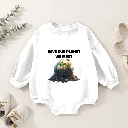 Save Our Planet We Must Baby Romper Sweatshirts