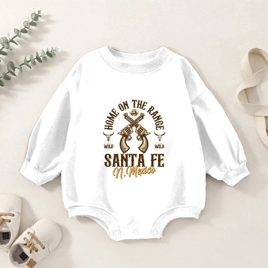 Santa Fe New Mexico wild west town Baby Romper Sweatshirts