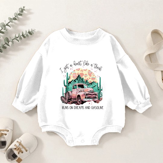 I Got A Heart Like a Truck Baby Romper Sweatshirts