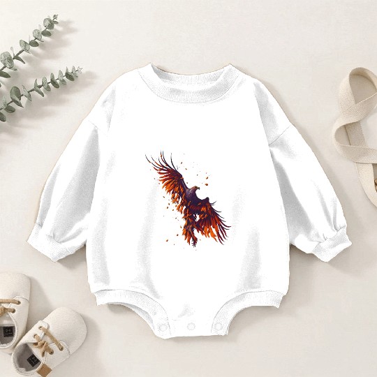 Hawk flying Baby Romper Sweatshirts