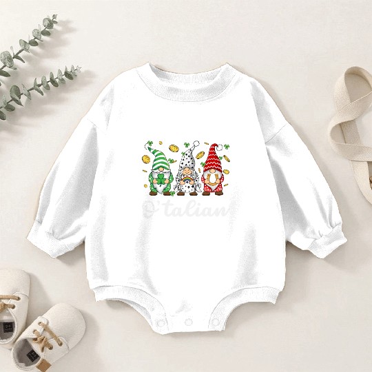 O'talian St. Patrick Italian Pride Italy Flag Baby Romper Sweatshirts
