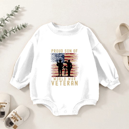 Proud Son of World War 2 Veteran Baby Romper Sweatshirts
