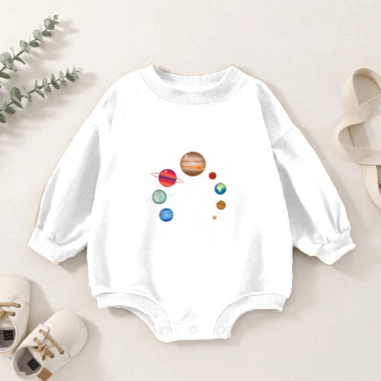 Earth Lover Celestial Body Fan Funny Galaxy Explo Baby Romper Sweatshirts