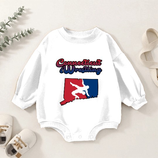 Connecticut Wrestling Baby Romper Sweatshirts