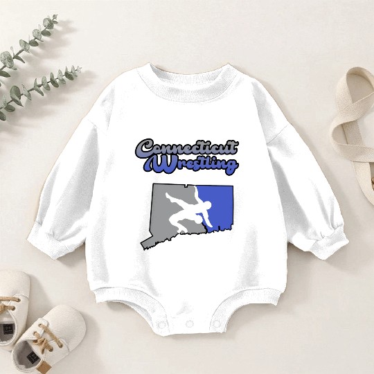 Connecticut Wrestling Baby Romper Sweatshirts