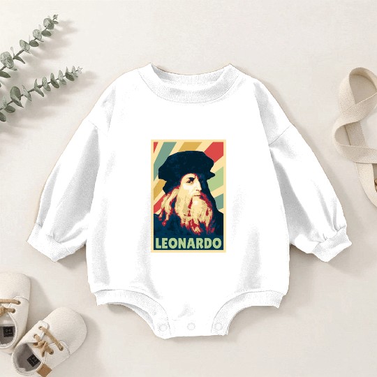 Leonardo Da Vinci Vintage Colors Baby Romper Sweatshirts
