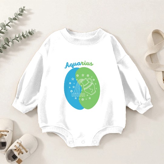 Aquarius: Embrace Your Unique Vision with Minimali Baby Romper Sweatshirts