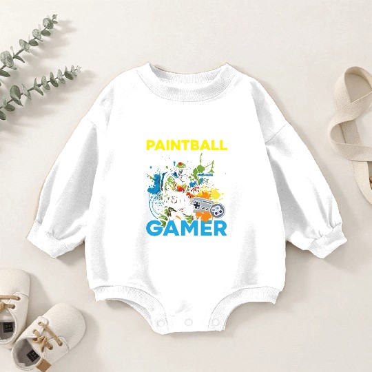 Video Game Lover Paintball Player Paintballer Baby Romper Sweatshirts