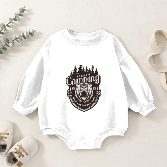 FOREST CAMPING WILD ADVENTURE TIME Baby Romper Sweatshirts