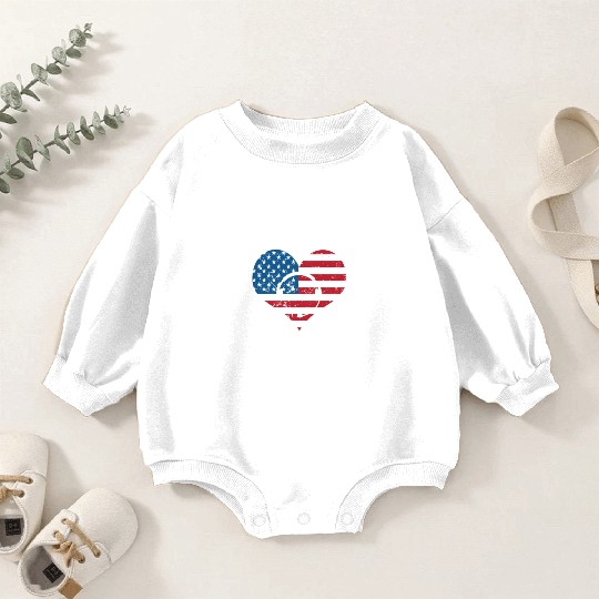 Dispatcher Us Flag Baby Romper Sweatshirts