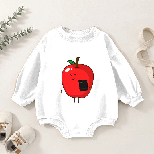 Cute Apple Sweet Note Baby Romper Sweatshirts