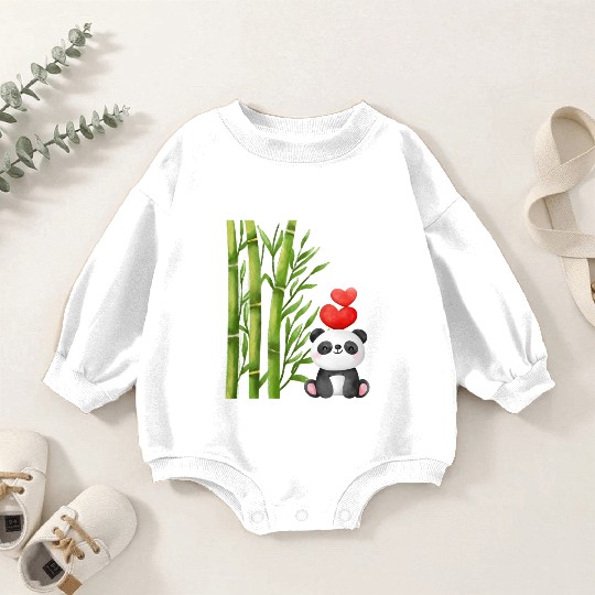 Bamboo Panda Baby Romper Sweatshirts