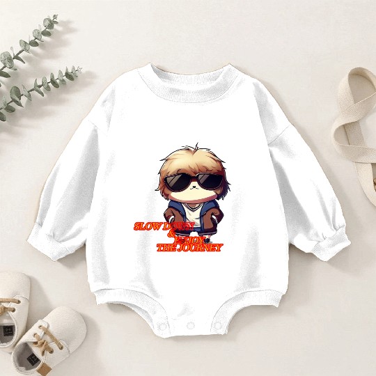 Cool Sloth "Slow down and enjoy the journey" Baby Romper Sweatshirts