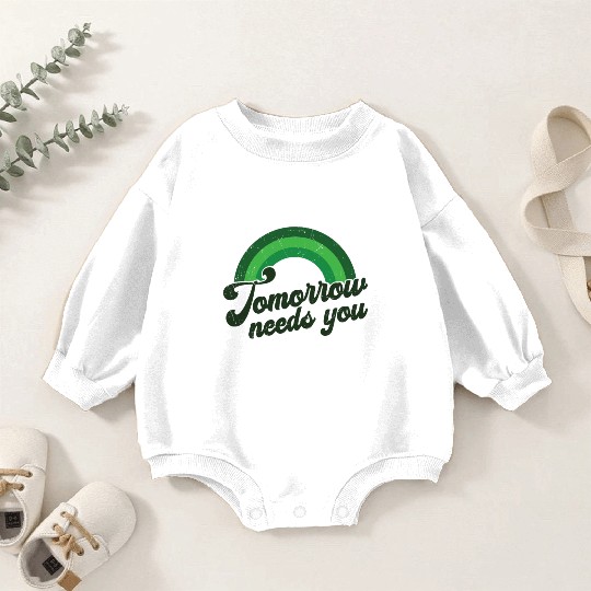 Rainbow Mental Health Tomorrow Needs You Baby Romper Sweatshirts