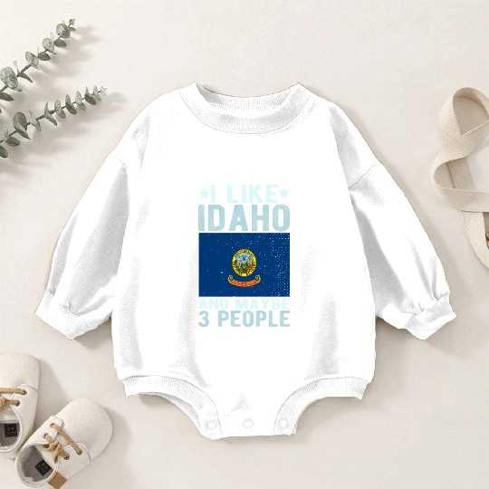 Idaho Flag US State Baby Romper Sweatshirts