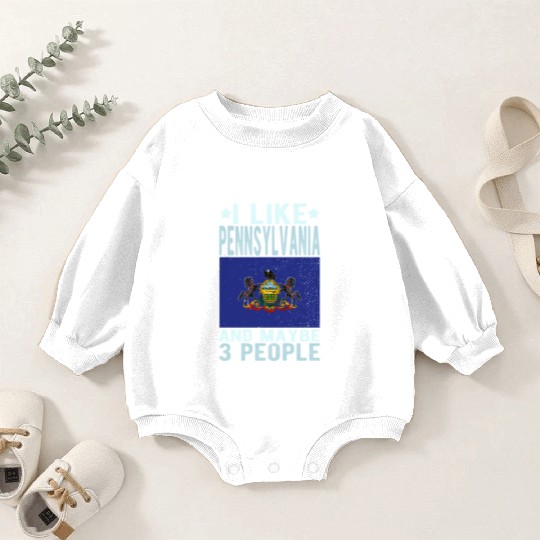 Pennsylvania Flag US State Baby Romper Sweatshirts
