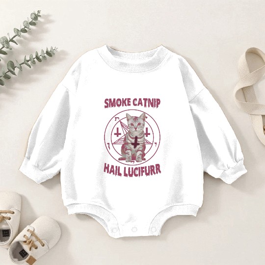 Smoke Catnip Hail Lucifurr Baby Romper Sweatshirts