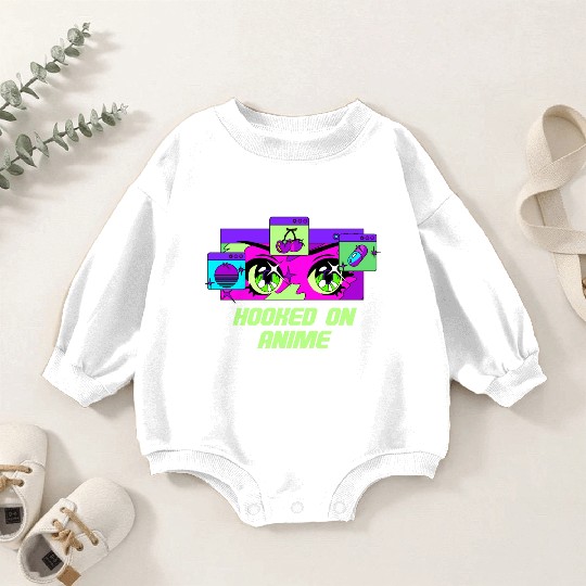 Hooked on Anime Japanese Kawaii Japan Cute Anime L Baby Romper Sweatshirts
