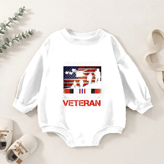 afghanistan combat veteran us veteran military Baby Romper Sweatshirts