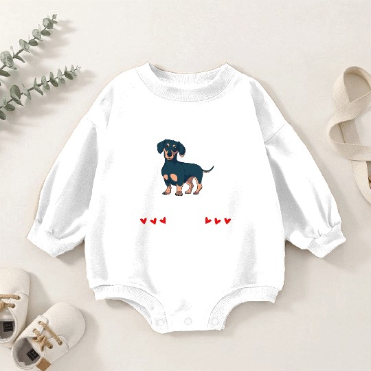 My Dog Is My Valentine Date Cute Doggy Baby Romper Sweatshirts