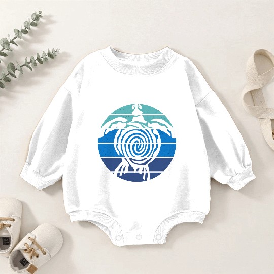 Earth Day, Sea Turtle, Clean the Ocean Baby Romper Sweatshirts