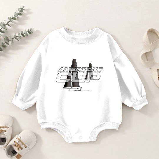 America s cup white Baby Romper Sweatshirts