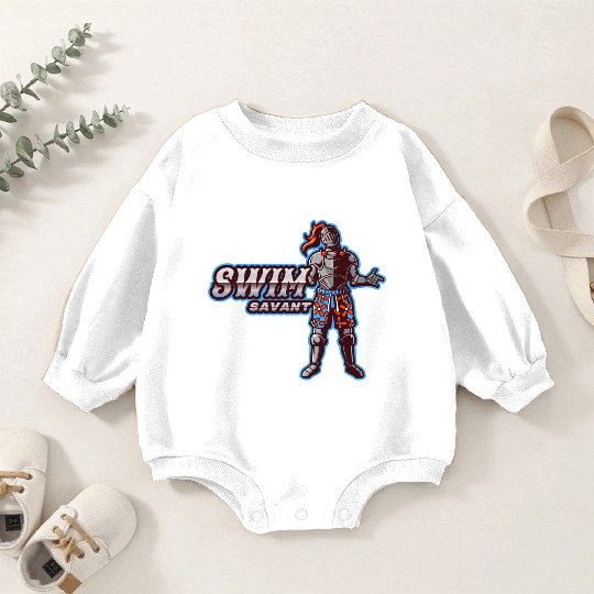Swim Savant | Knight With Swim Trunks Baby Romper Sweatshirts