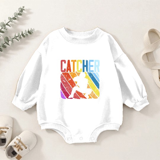 Baseball Lover Baseball Player Baseball Catcher Baby Romper Sweatshirts