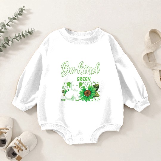 Kind May Green For Mental Health Awareness Month Baby Romper Sweatshirts