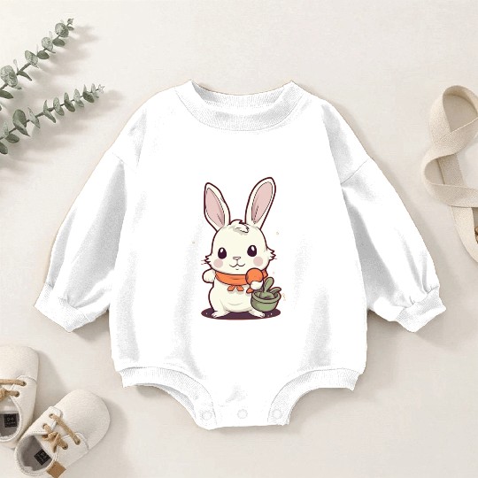 Rabbit Glasses Boys Girls Kids Easter Day Carrot Baby Romper Sweatshirts