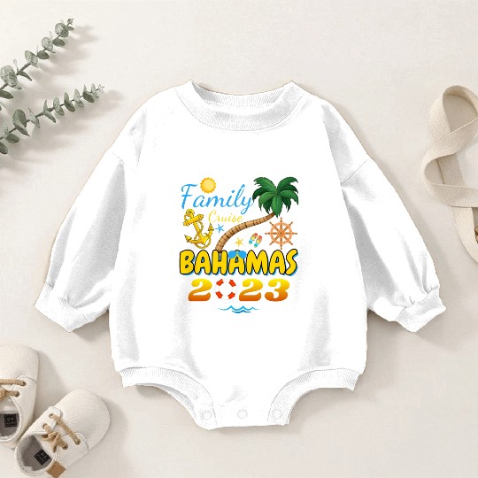 Family Cruise The Bahamas 2023 Matching Group Baby Romper Sweatshirts