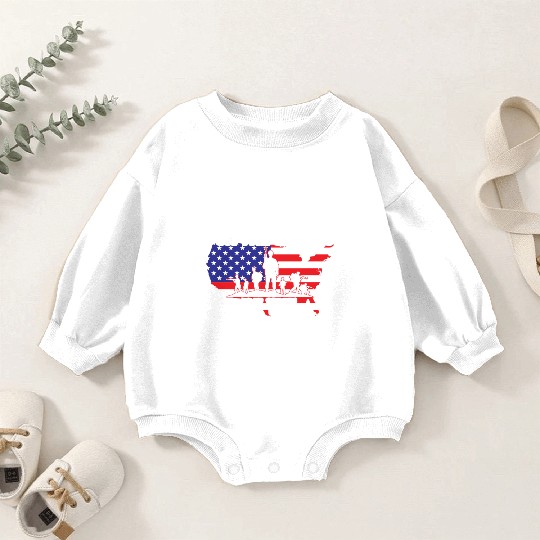 Soldier thank god for troops of us army military Baby Romper Sweatshirts