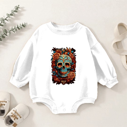 Skull Dia de los Muertos Halloween Tattoo Baby Romper Sweatshirts