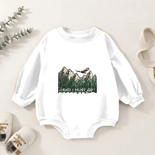 Hiker- The mountains are calling and I must go Baby Romper Sweatshirts